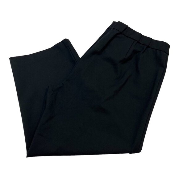 J Jill Womens 22  Black‎ Ponte Wide Leg Cropped Pant Trouser Stretch - Picture 1 of 8
